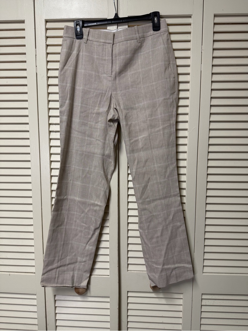 NWOT Ann Taylor Plaid Dress Pants - Light Beige